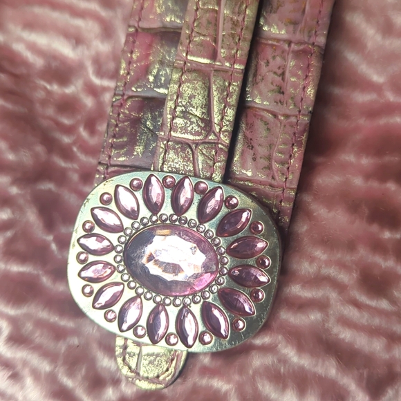 Pink faux fur Raviani satchel purse - Picture 7 of 8